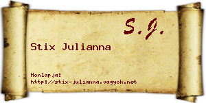 Stix Julianna névjegykártya